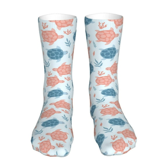 Uemuo Sea Turtle for 16in Socks, Cotton Socks Sports Socks Knee High Socks Comfortable Socks For Men, Women