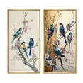 thumbnail image 2 of Designart "Multicolored Birds on Plum Blossom Tree III" Bird Framed Wall Art Set Of 2 - Beige Animals Frame Gallery Set For Office Decor, 2 of 7