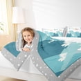 thumbnail image 4 of Castle Fairy Kawaii Airplane Full Size Comforter Sets 3-Piece for Kids Children,Stars Print Bedding Comforter Set,Cartoon Plane Lightweight Bedding Sets,Super Cozy Room Decor, 4 of 8