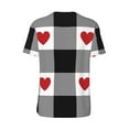 thumbnail image 3 of Haiem Hip Hop Hipster Baseball Jersey Button Down Shirts Sports Uniforms Men Women Jersey(Heart Black Buffalo Plaid Gingham,), 3 of 9