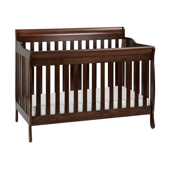 AFG Baby Furniture Alice 3-in-1 Convertible Crib with Guardrail Cherry