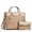 2039Khaki, variant on Women's Vegan Leather Handbag Set Structured Top Handle Satchel with Matching Clutch Tote Bag for Work & Everyday Use