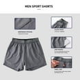 thumbnail image 6 of Shinysix Men Sport Shorts,Mewmewcat Loop Loose Fit Loose Fit Quick- Towel Loop Men Sport Waist Pocket Towel Sport Waist Pocket Per Pantaloncini Ad Dsfen Pantaloncini Da Pantaloncini Ad Rapida, 6 of 6