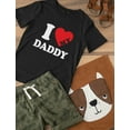 thumbnail image 2 of Dad Gifts from Daughter Son Fathers Day I Love My Daddy Papa Kids Shirts Small Pink, 2 of 6