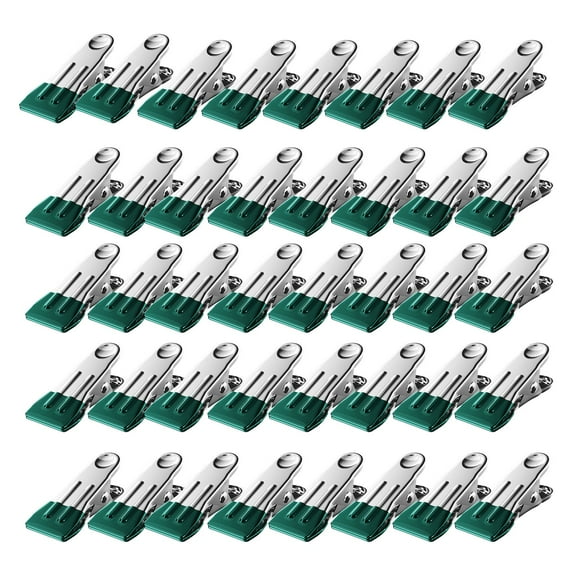 Jubipavy 40 Pcs Swimming Pool Cover Clamps-Multifunctional Swimming Pool Above Ground Stainless Steel Clothes Pins For Above Ground Swimming Pools Towel Spring Summer Saving