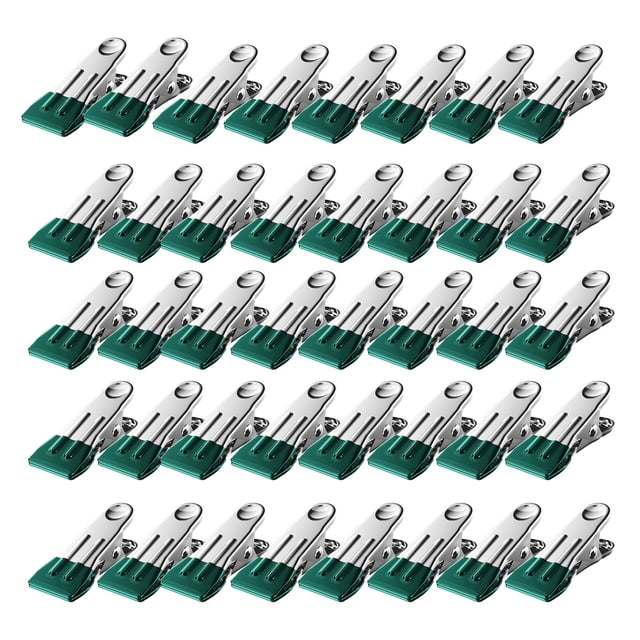 Abrazaderas de acero inoxidable para cubiertas de piscinas elevadas.Abrazaderas de resorte multiusos para asegurar lonas,toallas,telas y fondos fotográficos.Clips resistentes y a prueba de óxido.