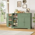 thumbnail image 5 of Homfa Sideboard Buffet Cabinet with Drawer, 3 Doors Kitchen Storage Cabinet with Adjustable Shelf for Dinning Room, Green, 5 of 7
