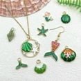thumbnail image 3 of U8MO 10X Green Ocean Mermaid Shell Conch Starfish Charms Pendants for Jewelry Making-10pcs starfish 13x15mm, 3 of 6