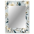 thumbnail image 2 of Designart "Whispering Subtlety II" Floral Wall Mirror, Printed Beige Wall Mirror, Traditional Bathroom Wall Mirror, Decorative Floral Mirror - 30x40 Inch, 2 of 5