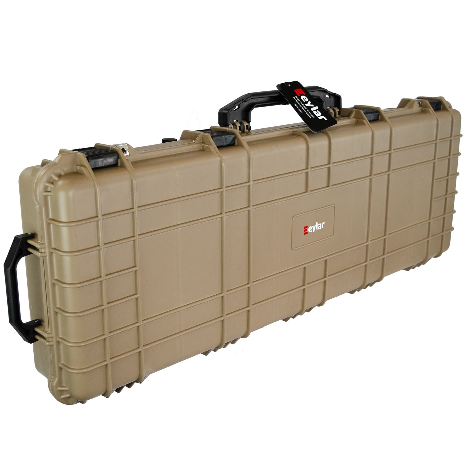 48" Inch Eylar Roller Tactical Rifle Hard Case with Foam, MilSpec Waterproof & Crushproof, Two