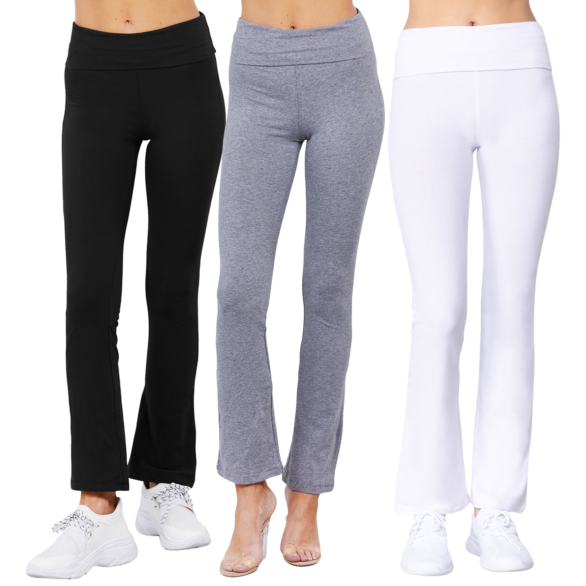 Women's 2 or 3 Packs Workout Fitness Stretch Comfy Lounge Flare Slim