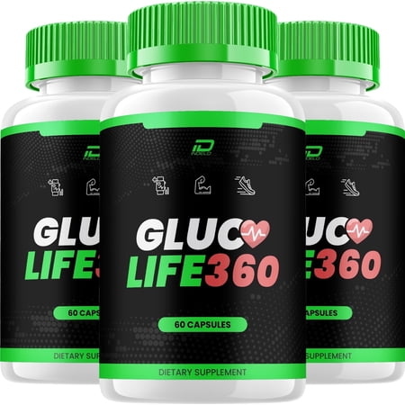 Gluco Life 360 Capsules – GlucoLife 360 All Natural Glycogen Support, 3 Pack, 180 Capsules