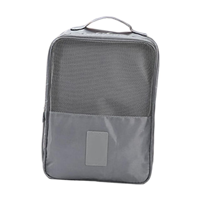 Bolsa organizadora de zapatos de doble capa para viajes al aire libre para mujeres y hombres. Gris