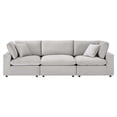 thumbnail image 3 of Sofa, Velvet, Light Grey Gray, Modern Contemporary Urban Design, Living Lounge Room Hotel Lobby Hospitality, 3 of 10
