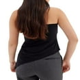 thumbnail image 3 of Women‘s Casual Basic Wrap Chest Tube Tops Irregular Hem Strapless Backless Tank Tops Bandeau Tops, 3 of 4
