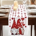 thumbnail image 3 of Table Runners 90 Inches Long Dress Scarves, Valentine's Day Farmhouse Coffee/Dining/Kitchen Table Runner for Living Room, Simple Romantic Gnomes Red Love Heart 13x90 Inch, 3 of 9