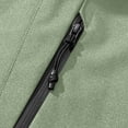 thumbnail image 3 of XUNKUSGA Rain Jacket Men Lightweight Windproof Waterproof Softshell Jacket with Chest Zipper Pocket Long Sleeve Full Zip Up Hiking Jackets with Hood for Golf Travel,Green,2XL, 3 of 9