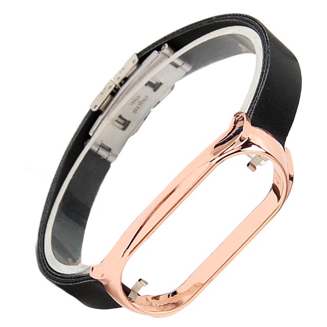 Estuche de Parachoques de Banda de Reloj de Pu de Acero Inoxidable Estuche de Accesorios de Reemplazo de Reloj Inteligente Reemplazo Inteligente para Correa de Cuero con Ajuste ANGGREK Otros