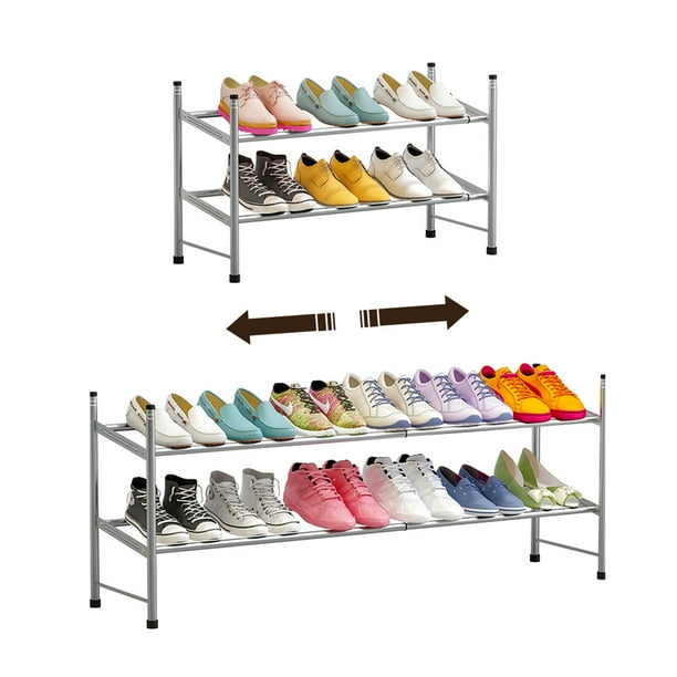 Forthcan Expandable Shoe Rack 2 Tiers Closet Shoe Organizer Shelf for