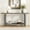 Gray, variant on Full Size Wooden Coffee Tables, U_STYLE Geometric Design Console Table with Solid Pine Legs,Suitable for Entryway, Hallway, Living Room, Bedroom, Dark Gray,Light Gray Coffee Tables