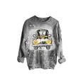 thumbnail image 2 of Sudadera con cuello , corta, multicolor, moda, manga larga, ropa, jersey suave, de la impresa, ligera para mujeres de primavera - Coche de calabaza L Yinane  Sudadera con cuello redondo, 2 of 4