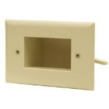 Datacomm Electronics DCM450008LAb Datacomm Electronics 45-0008-LA Easy Mount Recessed Low Voltage Cable Plate