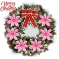 thumbnail image 3 of Vorkoi Glitter Poinsettia Flowers 6" PE Artificial Multicolor Poinsettia Bouquet (10 Count), 3 of 3