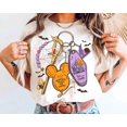 thumbnail image 1 of Disney Key To The Magical Castle Keychain Walt Disney World Halloween Shirt, Magic Kingdom - Ivory - M, 1 of 4