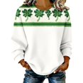 thumbnail image 4 of Pounoo St Patricks Day Long Sleeve Shirt for Women Shamrock Art Print Tops Fashion Comfortable Casual Saint Patricks Sweatshirt Gift, 4 of 7