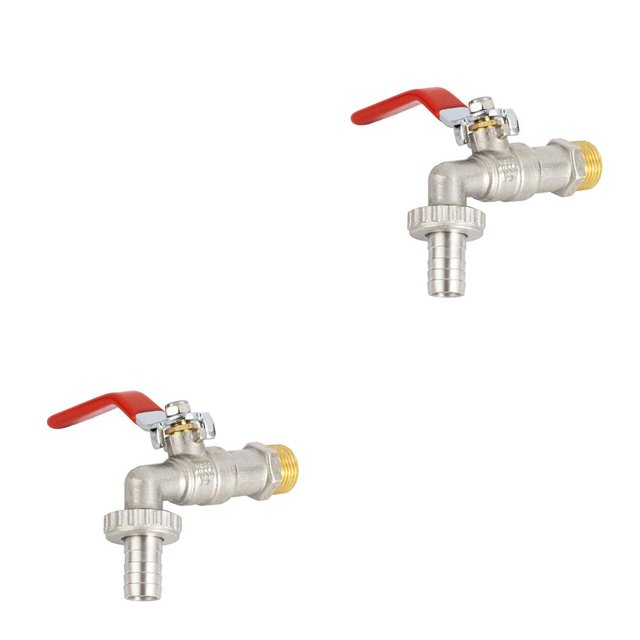 Advancent Jardín DN15 Válvula de bola de latón Universal a prueba de fugas Conector de manguera roscada Interruptor Tubería Piezas de repuesto con marca 2piezas