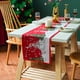 thumbnail image 3 of Cateissary Camino de de Navidad muñeco de nieve hermosos manteles individuales a prueba de polvo mantel bordado hogar vacaciones fiesta boda Kits de decoración para fiestas Muñeco de nieve 35*180cm, 3 of 6