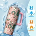 thumbnail image 4 of Christmas Stocking 30oz Tumbler with Handle and Straw, Holiday Winter Coffee Mug, Stainless Steel Insulated Cup, Santa Claus Gifts for Women, 4 of 5