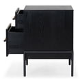 thumbnail image 6 of Safvaieh Couture Chandri Scandinavian Wood and Metal Nightstand, Black/Brown, 6 of 14