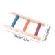 thumbnail image 3 of Juguete de escalera de madera para pájaros con gimnasio de actividades colgante, multicolor, accesorios para jaulas de aves pequeñas para trepar, morder, hacer ejercicio y jugar., 3 of 6
