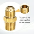 thumbnail image 4 of Uxcell 2pcs Brass Flare Tube Fitting 3/8" OD x 3/8" NPT Male Half Union Gas Adapter Flare Brass Couples Pipe Connector, 4 of 6