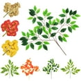 thumbnail image 1 of SPRING PARK Artificial Flowers Fake Flowers,12Pcs Artificial Plant Banyan Maple Tree Leaves Home Party Garden DIY Decoration, 1 of 6