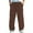 Brown#58, variant on Vamuko Cotton Sweatpants Men Baggy Wide Leg Joggers Tapered Drawstring Running Winter Color Block Cargo Big and Tall Sweat Pants Black 3XL