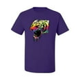 thumbnail image 2 of Wild Bobby, Technicolor Colorful Tiger Roaring, Animal Lover, Men Graphic Tees, Purple, 4XL, 2 of 3