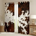 thumbnail image 2 of Homewish Animal Cow Print Curtains Pack of 2 (42x84 Each) for Female Men Adults,Black White Curtains Blackout,Rustic Farmhouse Bedroom Curtains,Lightweight Room Decor, 2 of 6