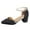 Black, variant on Ruyang Sandals for Women’s High Chunky Open Toe Sandals Block Heels Pointed Toe Wedding Party Elegant Slip On Pumps Shoes