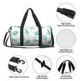 thumbnail image 6 of Xecao Turtle print Round Travel Duffel Bag is a foldable gym bag with an inner pocket, perfect for travel sports, 6 of 8