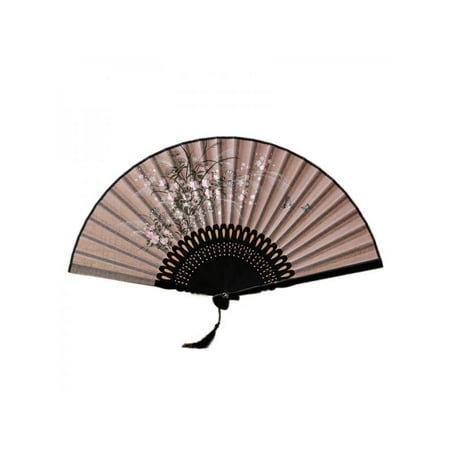 Topumt New Chinese Style Gift Fan Hand-Carved Craft Folding Fan Dance Prop Folding Fan Craft Gift