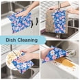 thumbnail image 2 of Yayeee 6 Pack Kitchen Dish Cloths Set for Washing Soft Drying Absorbent Microfiber Towels, Blue Daisy, 2 of 9