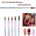 thumbnail image 3 of Seitruly Paquete de 5 bolígrafos para decoración de uñas, pinceles de pintura DIY con purpurina, Kit de herramientas de manicura acrílica, accesorio Juegos de manicura Seitruly CE014180-00, 3 of 6
