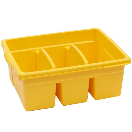 UPC: 0628454101724 | Copernicus Educational Products 15.75 H x 12.5 W Large Divided Plastic Tubs Yellow (CEPCC4069Y)