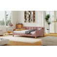 thumbnail image 4 of DreamBuck Full Size Daybed with 4 Wood Support Legs, Velvet Upholstered Daybed with Button Tufted Design, Full Daybeds for Adults, Modern Upholstered Daybed Frame for Livingroom, Bedroom, Apartment, 4 of 9