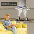 thumbnail image 4 of 30 inch Island Mount Range Hood 700CFM Stainless Steel Touch Control Kitchen Vent Hood Island Range Hood 30 Inch 700 CFM Gesture & Touch Control Ceiling Mount Stainless Steel Kitchen Vent Hood, Kitch, 4 of 10