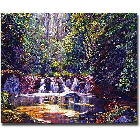 Trademark Art "Foaming Water Forest" Canvas Wall Art by David Lloyd Glover