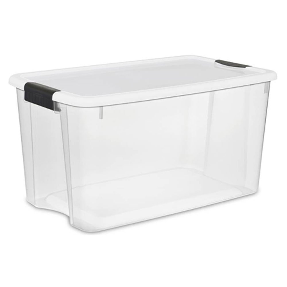 Sterilite 70 Quart Ultra Latch Storage Box with Lid & SeeThrough Base (36 Pack)