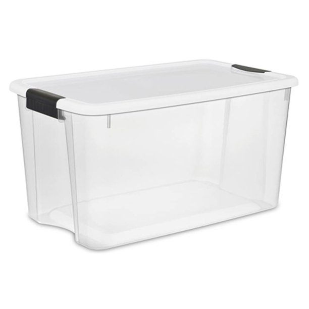 Sterilite 70 Quart Ultra Latch Storage Box with Lid & SeeThrough Base